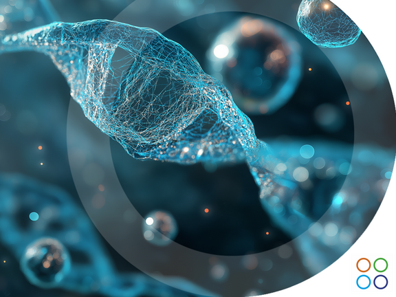 ADN y células inmunitarias interconectadas 